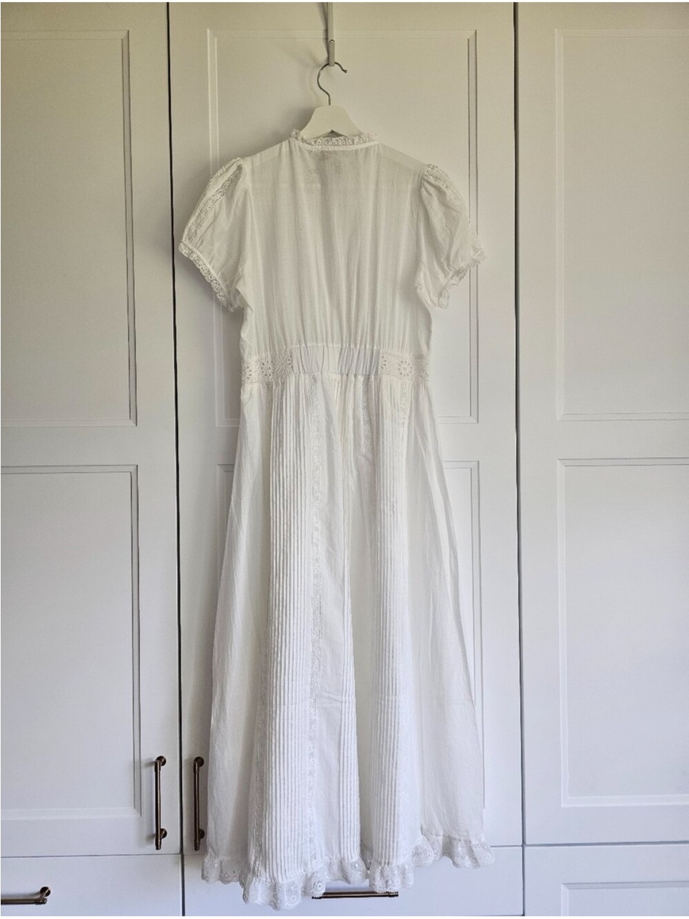 House of Harlow 1960 White Cotton Retro Lace Summer Maxi Dress Eyelet lace NWT - Picture 5 of 8
